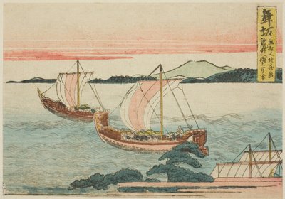 Maisaka, uit een ongetitelde serie van de drieënvijftig stations van de Tokaido door Katsushika Hokusai