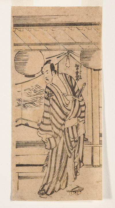 Matsumoto Koshiro als Tsurigane no Mibu, 1788-92 (houtsnede) door Katsushika Hokusai