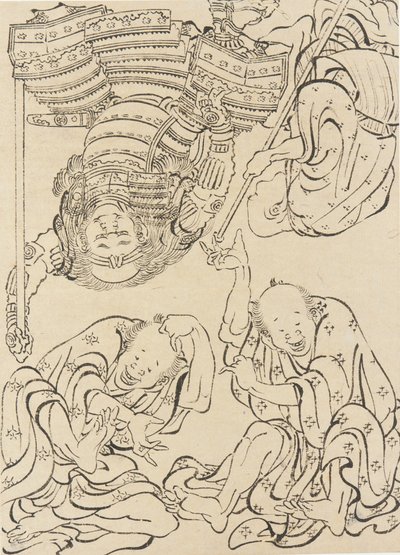 Diverse figuren door Katsushika Hokusai