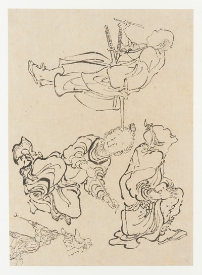 Diverse figuren door Katsushika Hokusai