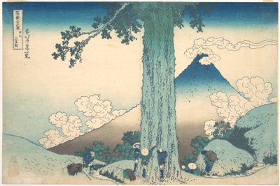 De Mishima-pas in de provincie Kai (Kōshū Mishima goe), uit de serie „Zesendertig gezichten op de berg Fuji“ (Fugaku sanjūrokkei) door Katsushika Hokusai