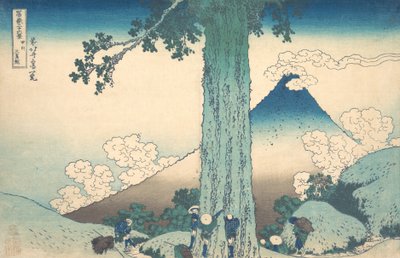 Mishima-pas in de provincie Kai, uit de serie Zesendertig gezichten, ca. 1830-32 door Katsushika Hokusai