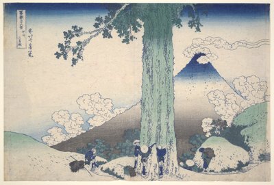 Mishima-pas in de provincie Kai, uit de serie Zesendertig gezichten op de berg Fuji door Katsushika Hokusai