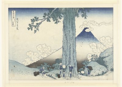 Mishima bergpas in de provincie Kai door Katsushika Hokusai