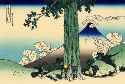 Mishima-pas in de Kai provincie door Katsushika Hokusai