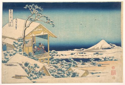 De ochtend na de sneeuwval in Koishikawa in Edo (Koishikawa yuki no ashita), uit de serie Zesendertig gezichten op de berg Fuji (Fugaku sanjūrokkei) door Katsushika Hokusai