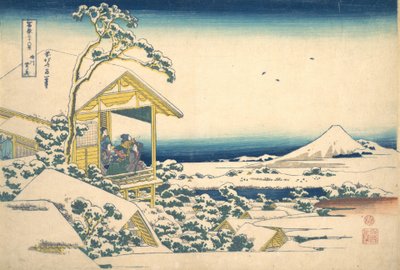 Ochtend na de Sneeuw in Koishikawa in Edo, uit de serie door Katsushika Hokusai