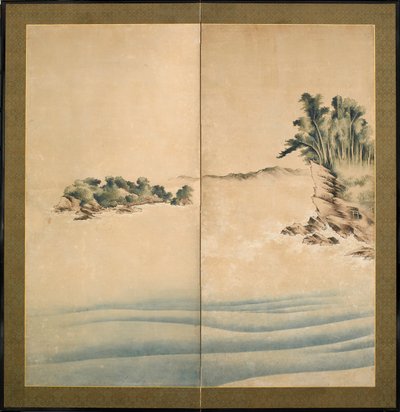 Mount Fuji en Enoshima, Edo Periode, ca. 1825 door Katsushika Hokusai