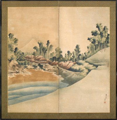 Mount Fuji en Enoshima, Edo-periode, c.1825 door Katsushika Hokusai