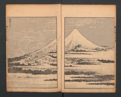 Mount Fuji van het Bamboebos, uit Honderd Zichten op de Fuji door Katsushika Hokusai