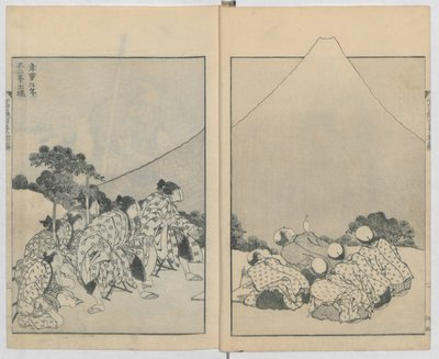 Mount Fuji van de Mist Vol. 1, Mount Fuji van de Stijgende Draak Vol. 2 door Katsushika Hokusai