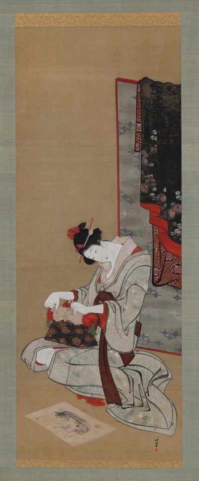 Nieuwjaarsgebruik: Wens voor een Voorspellende Droom, Edo-periode, ca. 1806-1811 door Katsushika Hokusai
