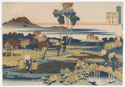 Honderd dichters, elk één gedicht, uitgelegd door de voedster: Keizer Tenji (Tenchi) Edo-periode, 1835 door Katsushika Hokusai