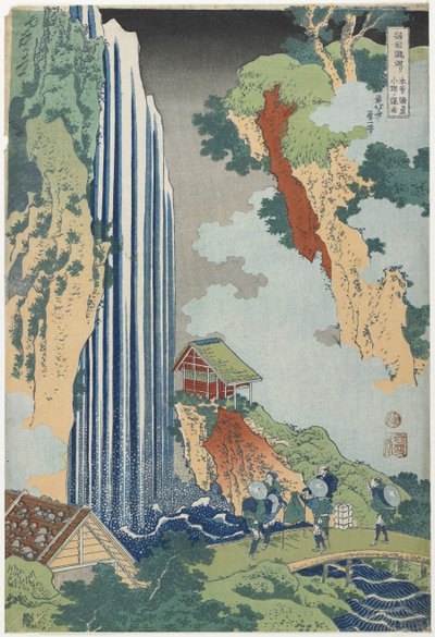 Ono-waterval op de Kiso-weg, ca. 1833 door Katsushika Hokusai