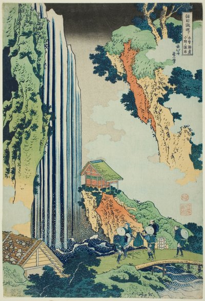 Ono-waterval op de Kisokaidō-weg, uit de serie Tour van de watervallen in verschillende provincies door Katsushika Hokusai