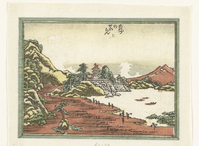 Opklaring na een storm te Awazu door Katsushika Hokusai