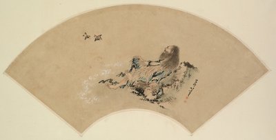 Risshi bij de Zee die Vogels Bekijkt door Katsushika Hokusai