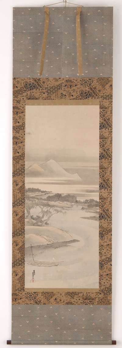 Rivierlandschap door Katsushika Hokusai