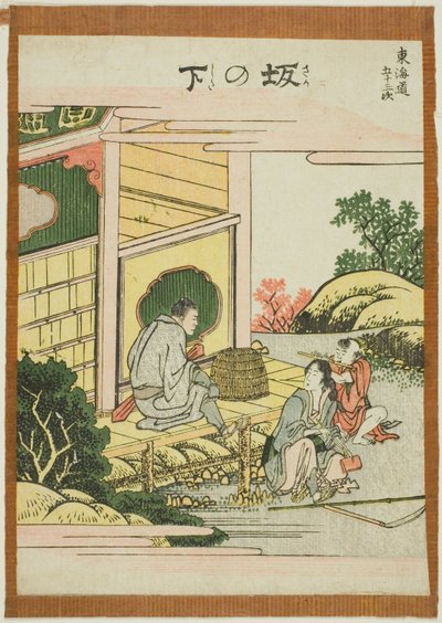 Sakanoshita, uit de serie "Drieënvijftig stations van de Tokaido" door Katsushika Hokusai