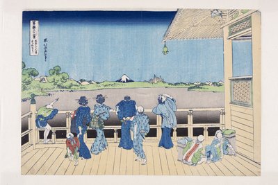 Sazai Hal van de Tempel van de Vijfhonderd Arhats door Katsushika Hokusai