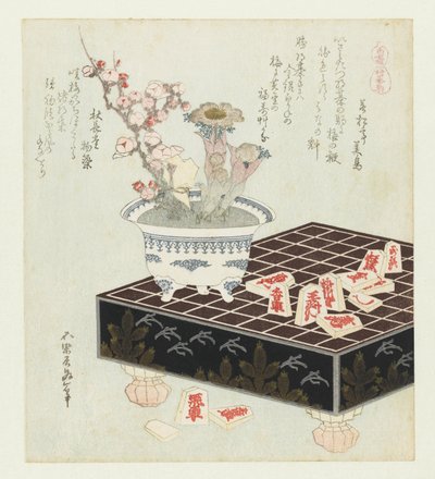 Shôgi stenen door Katsushika Hokusai