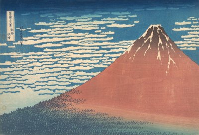 Zuidelijke Wind, Heldere Lucht (Rode Fuji), uit de serie Dertig... door Katsushika Hokusai