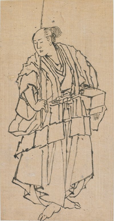 Staande figuur van een man door Katsushika Hokusai