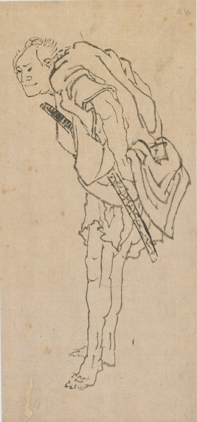 Staande man door Katsushika Hokusai