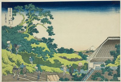 Surugadai in Edo (Toto surugadai), uit de serie "Zesendertig gezichten op de berg Fuji (Fugaku sanjurokkei)" door Katsushika Hokusai