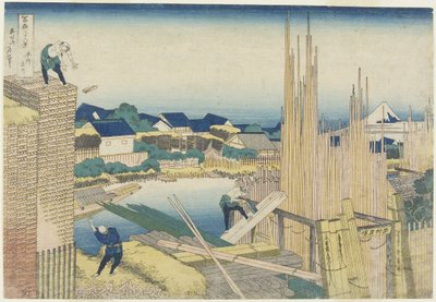 Tatekawa in Honjo, 1831-1834 door Katsushika Hokusai