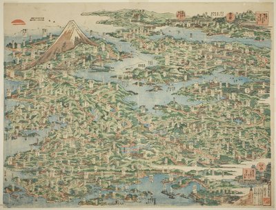De Beroemde Plaatsen aan de Tokaido in Eén Oogopslag door Katsushika Hokusai