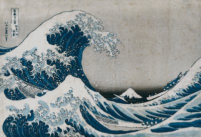 De grote golf van Kanagawa, uit de serie "36 gezichten op de berg Fuji" door Katsushika Hokusai