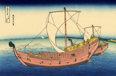 De Kazusa zeeroute, c.1830 (houtsnede) door Katsushika Hokusai