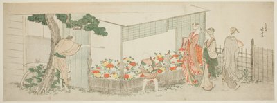 De pioenshow door Katsushika Hokusai
