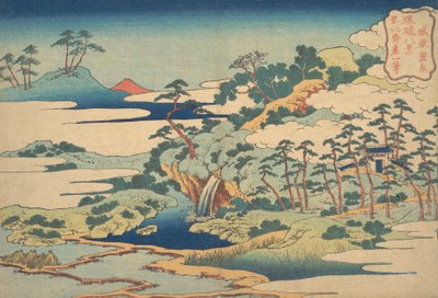 De Heilige Bron bij Jogaku Jogaku reisen, uit de serie Acht Zichten van de Ryukyu-eilanden, 1832 door Katsushika Hokusai