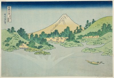 Het wateroppervlak bij Misaka in de provincie Koshu, uit de serie "Zesendertig uitzichten op de berg Fuji" door Katsushika Hokusai