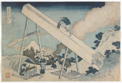 Zesendertig Zichten op de Berg Fuji: In de Bergen van de Totomi Provincie, Edo periode, ca. 1831 door Katsushika Hokusai