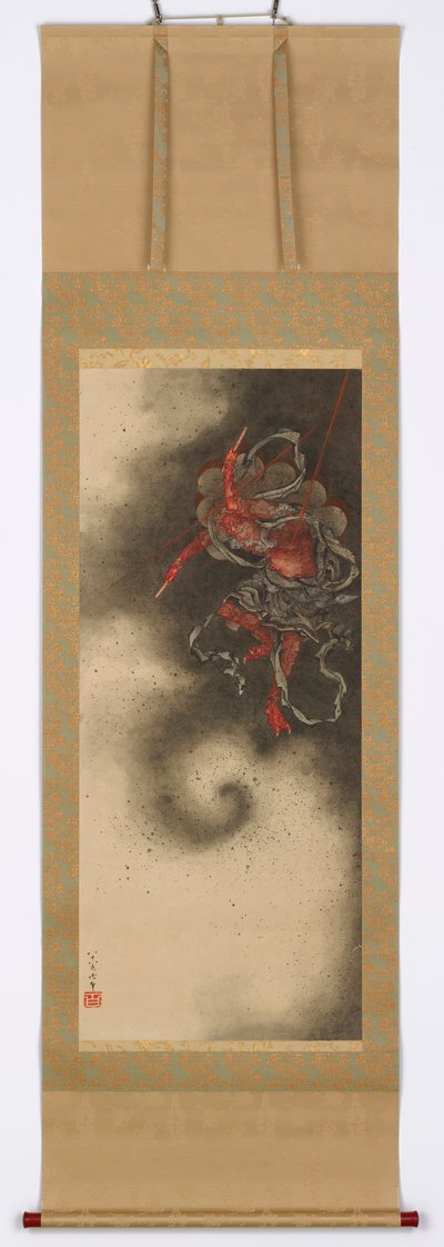 Dondergod, 1847 door Katsushika Hokusai