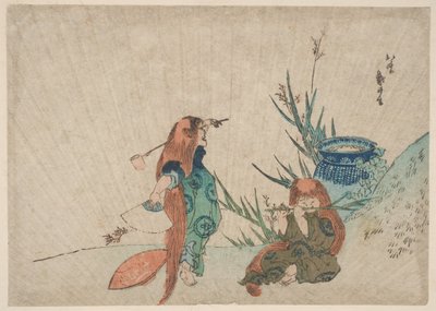 Twee Shōjō door Katsushika Hokusai