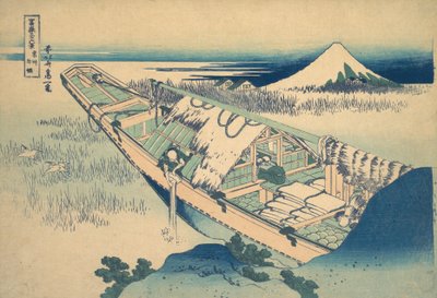Ushibori in de provincie Hitachi Joshu Ushibori, uit de serie Zesendertig gezichten op..., ca. 1830-32 door Katsushika Hokusai