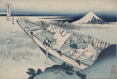 Ushibori in de Provincie Hitachi, uit de serie Zesendertig Zichten op de Berg Fuji door Katsushika Hokusai