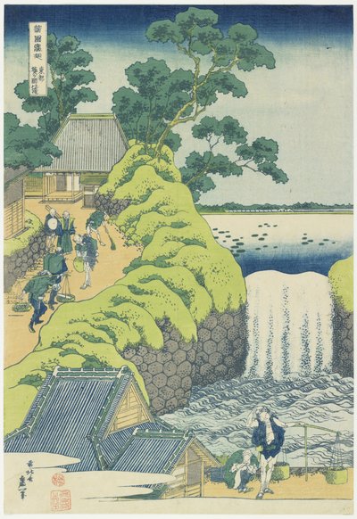 Waterval bij Aoigaoka in Edo, c. 1833 door Katsushika Hokusai