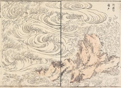 Draaikolk bij Awa door Katsushika Hokusai