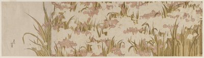 Witte en Paarse Irissen door Katsushika Hokusai