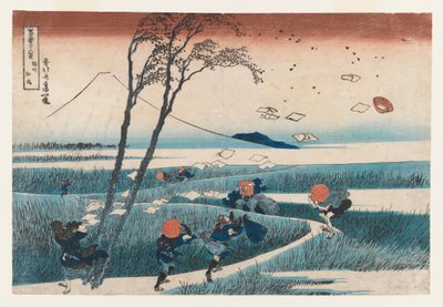 Yejiri Station, provincie Suruga door Katsushika Hokusai