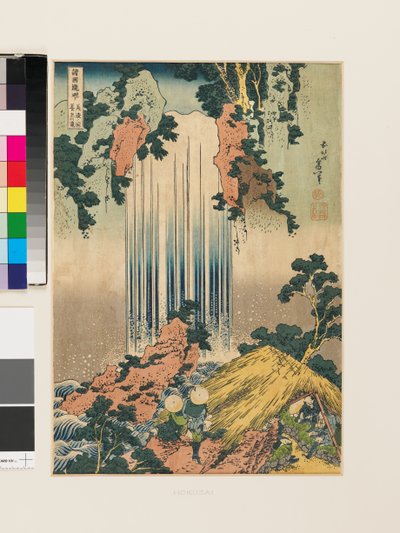 Yoro-waterval in de provincie Mino (kopie) door Katsushika Hokusai