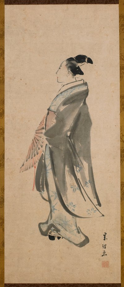 Jonge man, Edo-periode door Katsushika Hokusai