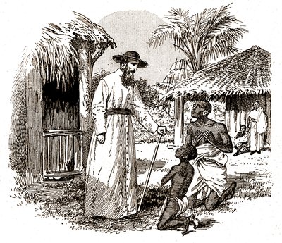 Een katholieke missionaris in Afrika die een kind en zijn vader bekeert door Alec Hunter