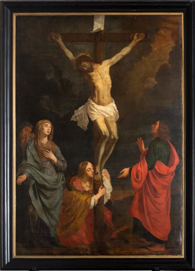 Schilderij. Kruisiging. door Alec Hunter