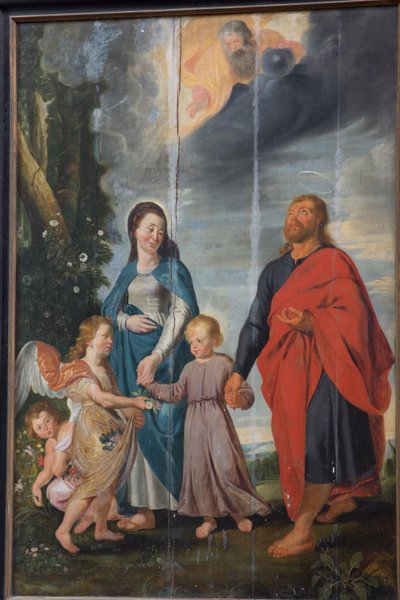 Parochiekerk (Parochiekerk Sint-Walburga). Schilderij. door Alec Hunter